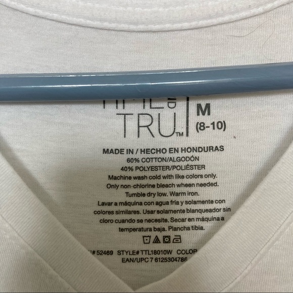 Plain White V-Neck T-Shirt - Picture 2 of 3